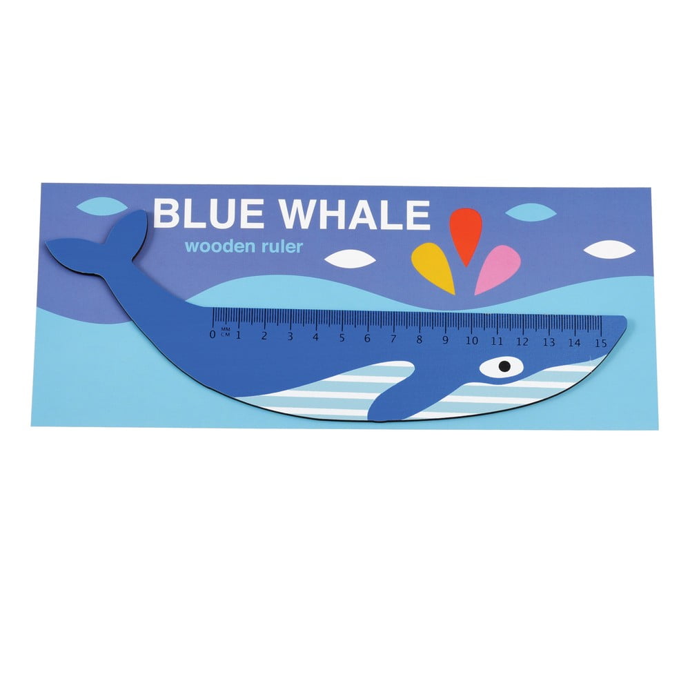 E-shop Drevené pravítko v tvare veľryby Rex London Blue Whale