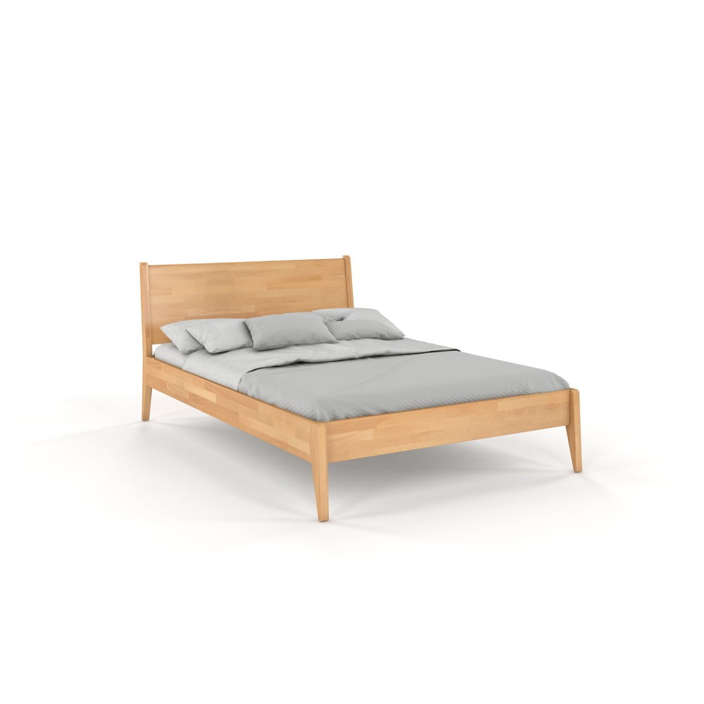 E-shop Dvojlôžková posteľ z bukového dreva Skandica Visby Radom, 160 x 200 cm