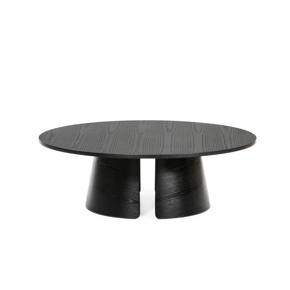 E-shop Čierny konferenčný stolík Teulat Cep, ø 110 cm