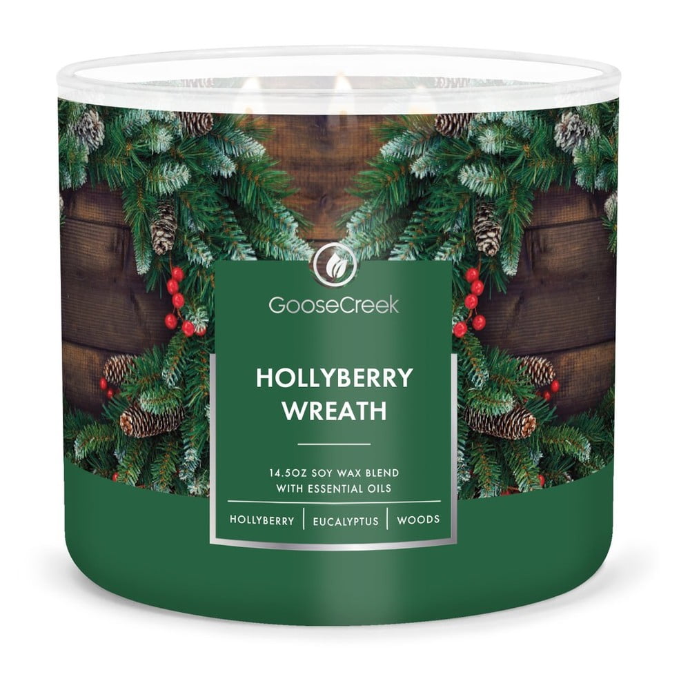 E-shop Vonná sviečka Goose Creek Hollyberry Wreath, 35 h horenia