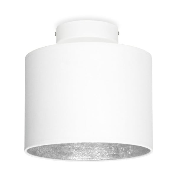 Biele stropné svietidlo s detailom v striebornej farbe Sotto Luce MIKA Elementary XS CP