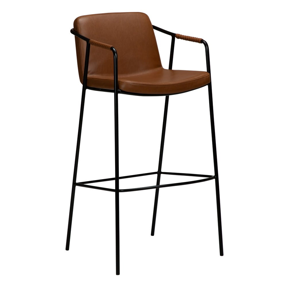 E-shop Hnedá barová stolička z imitácie kože DAN-FORM Denmark Boto, výška 105 cm