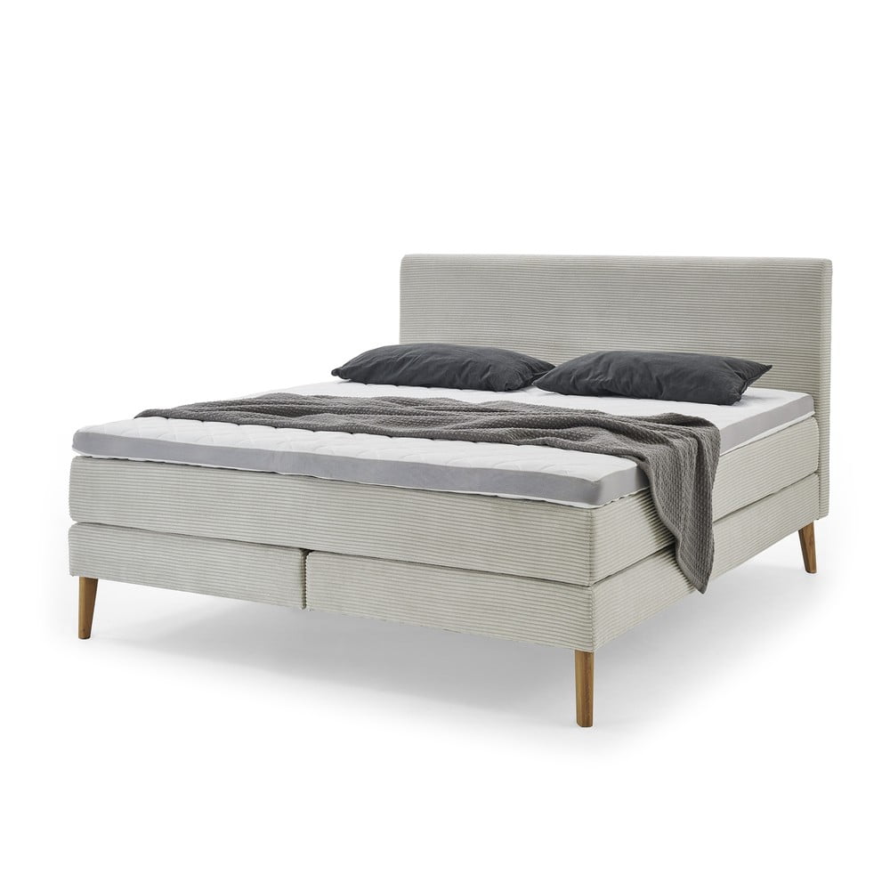 E-shop Béžová čalúnená dvojlôžková posteľ 160x200 cm Linea - Meise Möbel