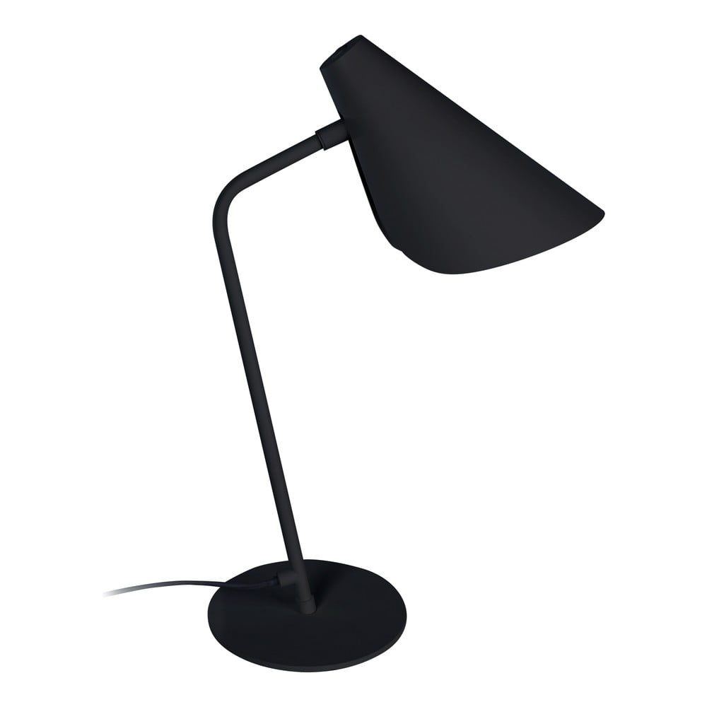 E-shop Čierna stolová lampa SULION Lisboa, výška 45 cm