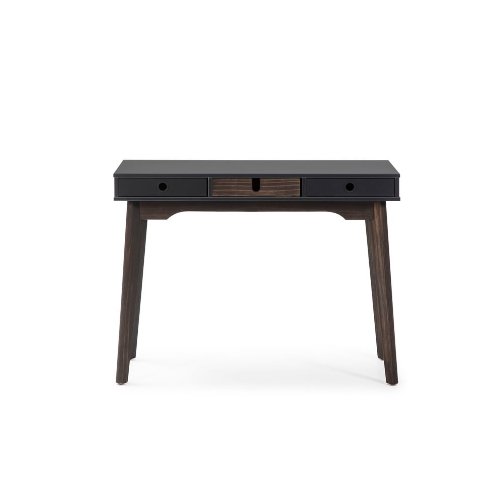 E-shop Sivý konzolový stolík s nohami z borovicového dreva Marckeric Kiara