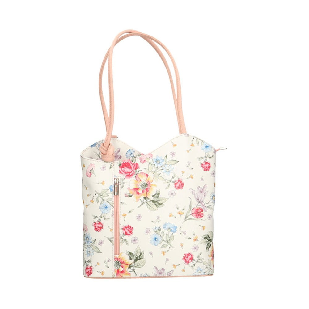 E-shop Kožená kabelka s ružovými detailmi Chicca Borse Paraya