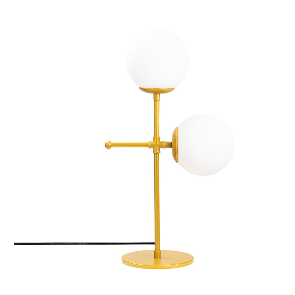E-shop Stolová lampa v zlato-bielej farbe Opviq lights Mudoni