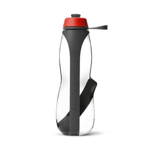 Sivo-červená športová filtračná fľaša s binchotanom Black + Blum Eau Good Duo, 700 ml