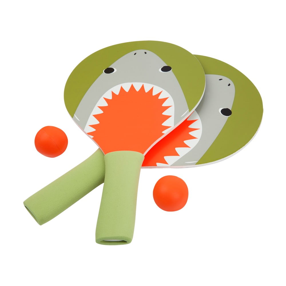 E-shop Set 2 rakiet a loptičiek na stolový tenis Sunnylife Shark Attack