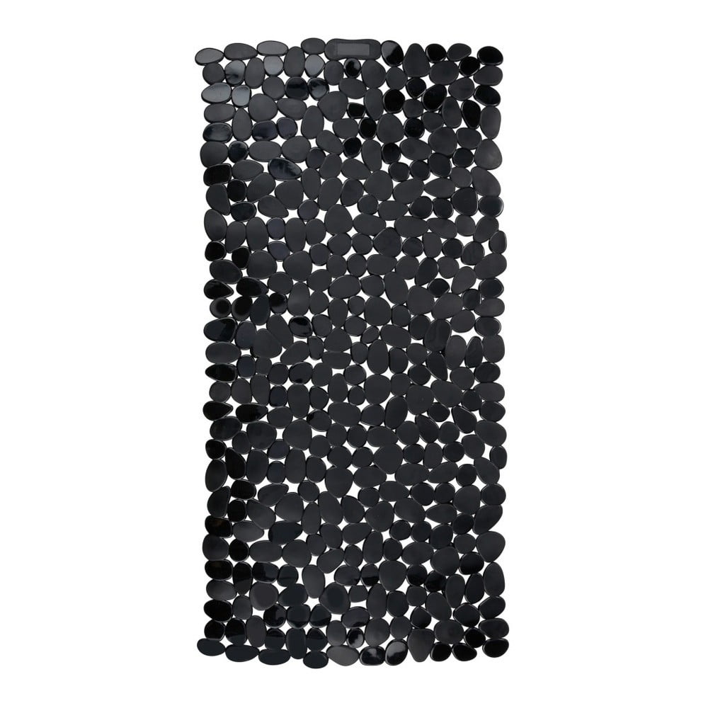 E-shop Čierna protišmyková kúpeľňová podložka Wenko Paradise, 71 × 36 cm