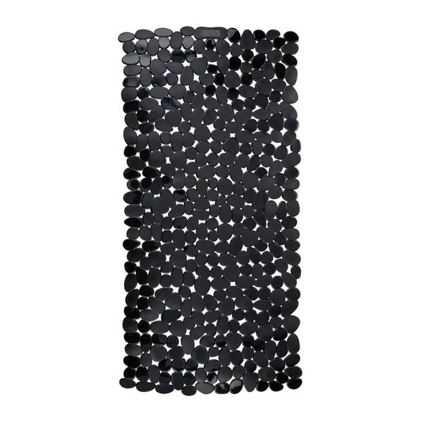 Čierna protišmyková kúpeľňová podložka Wenko Paradise, 71 × 36 cm