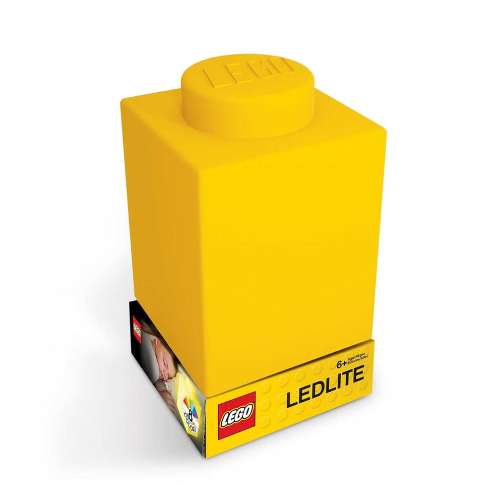 E-shop Žlté silikónové nočné svetielko LEGO® Classic Brick