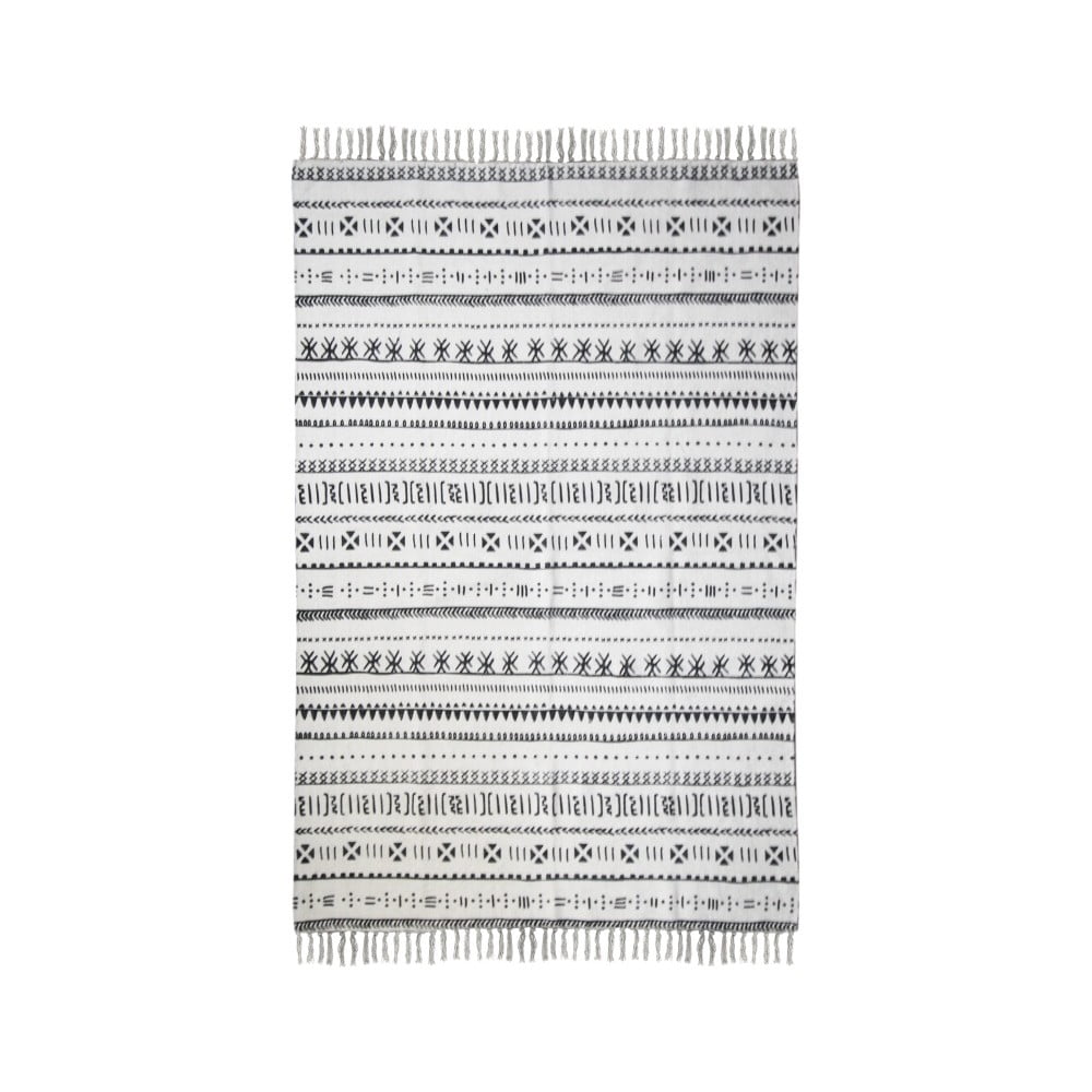 E-shop Čierno-biely bavlnený koberec HSM collection Colorful Living Manio, 120 × 180 cm