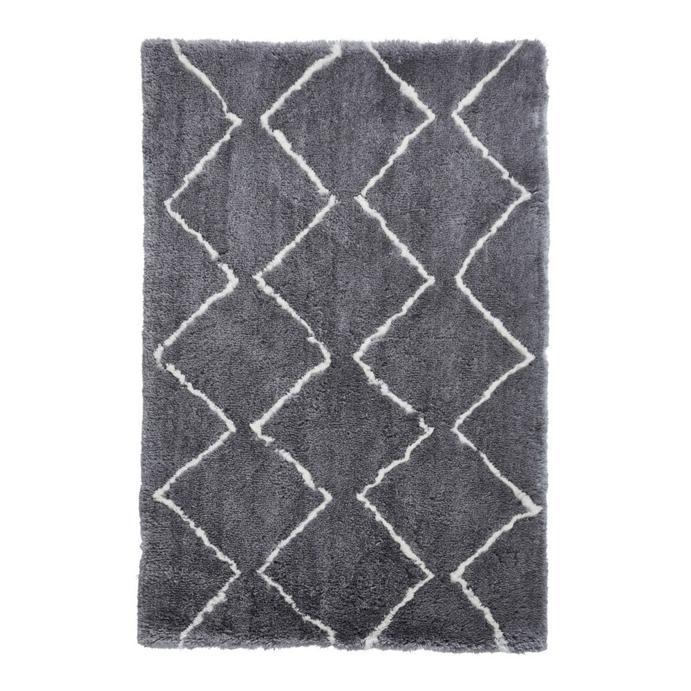 E-shop Sivo-béžový ručne tuftovaný koberec Think Rugs Morocco Grey & Cream, 120 × 170 cm