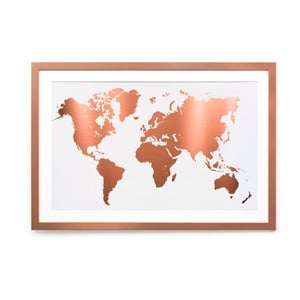 Obraz Surdic Mapamundi Copper, 40 × 60 cm