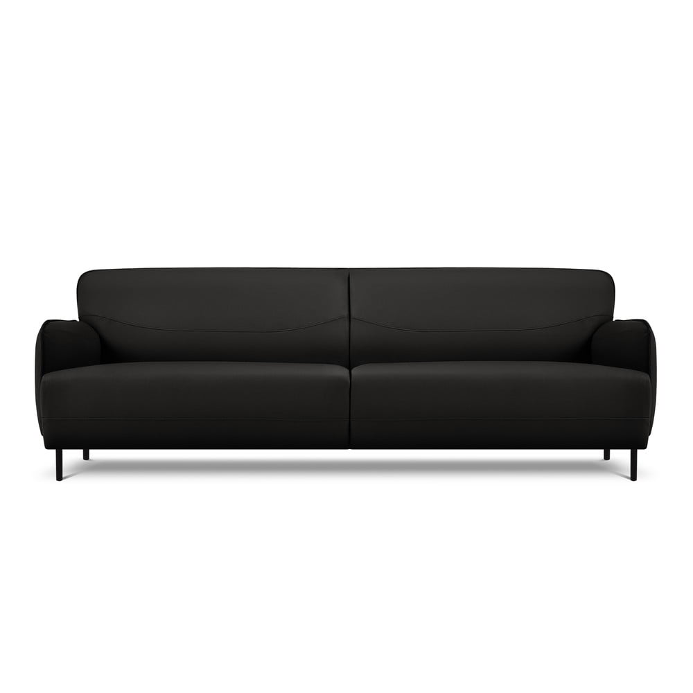 E-shop Čierna kožená pohovka Windsor & Co Sofas Neso, 235 x 90 cm