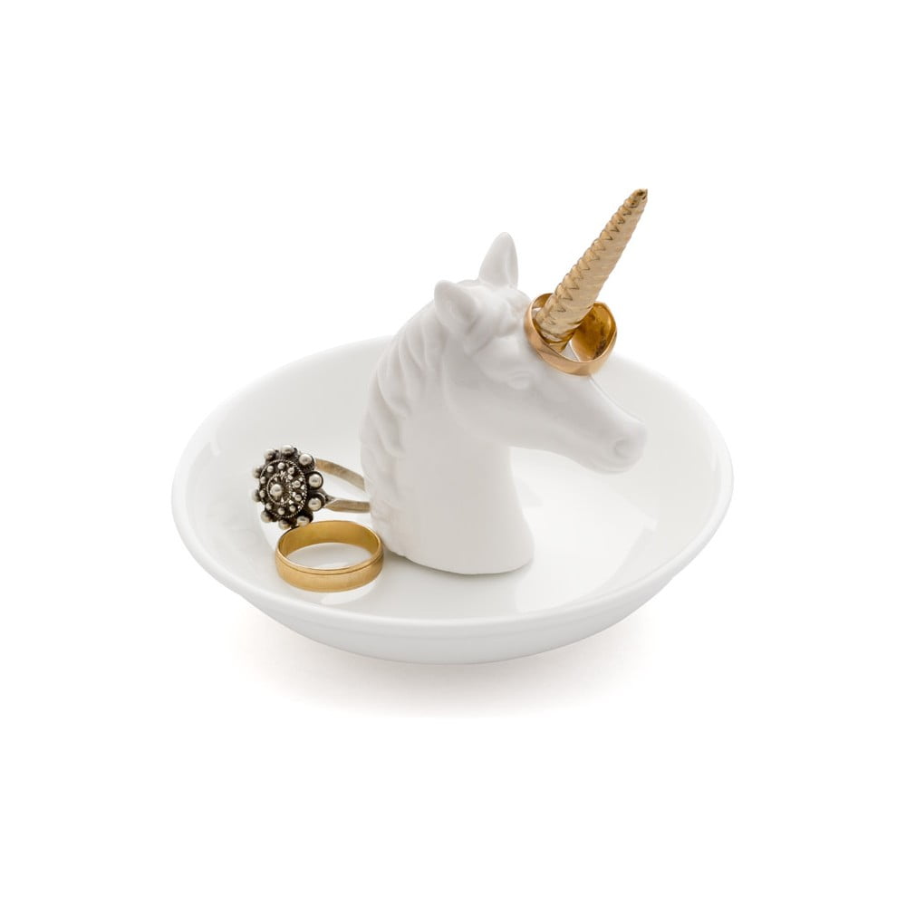 E-shop Porcelánový stojan na šperky Jednorožec - Balvi