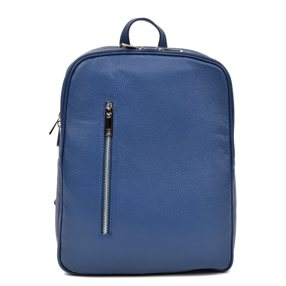 Modrý dámsky kožený batoh Carla Ferreri Murio