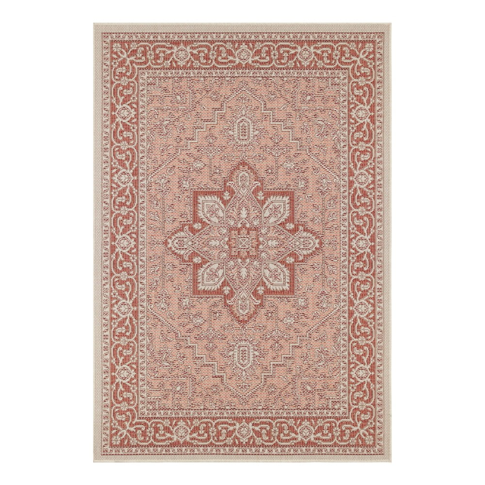 E-shop Červeno-béžový vonkajší koberec NORTHRUGS Anjara, 140 x 200 cm