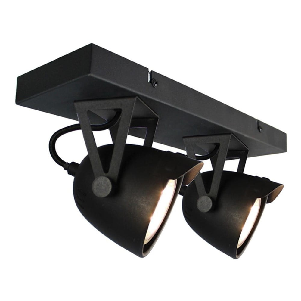 E-shop Čierne nástenné svietidlo LABEL51 Spot Moto Cap Dos