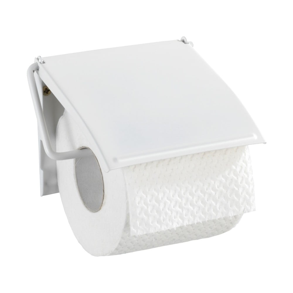 E-shop Biely nástenný držiak na toaletný papier Wenko Cover