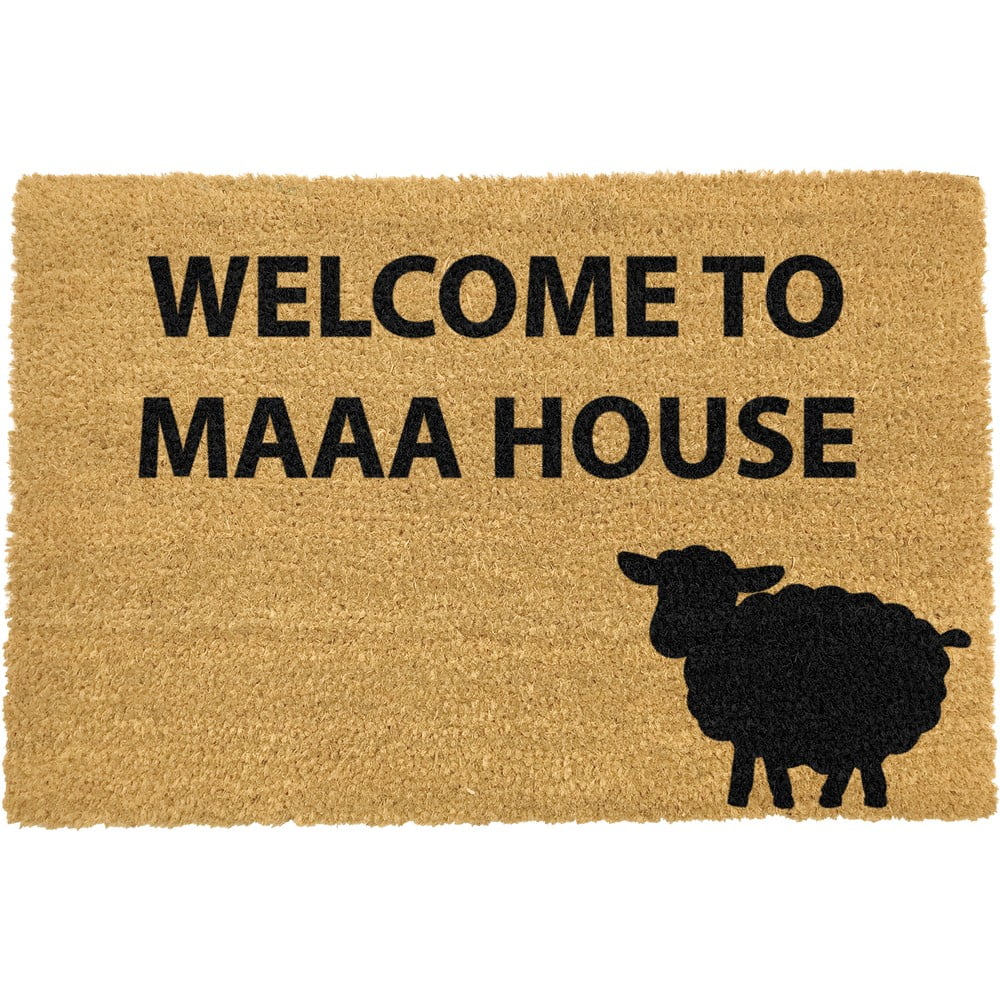 E-shop Rohožka z prírodného kokosového vlákna Artsy Doormats Welcome to Maaa House, 40 x 60 cm