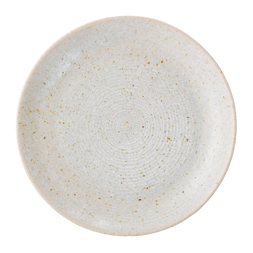 E-shop Krémovobiely kameninový dezertný tanier Bloomingville Pixie, ø 16 cm