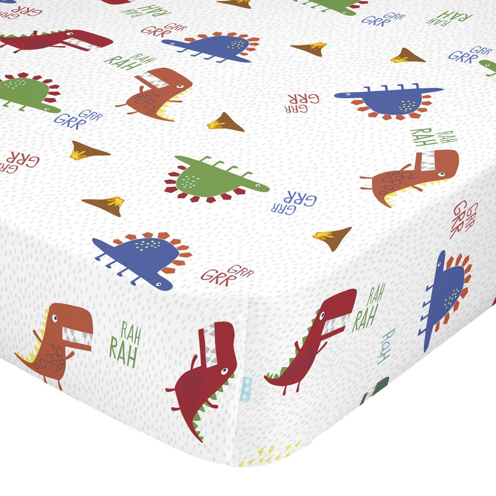 E-shop Detská bavlnená plachta Moshi Moshi Funnysaurus, 90 x 200 cm