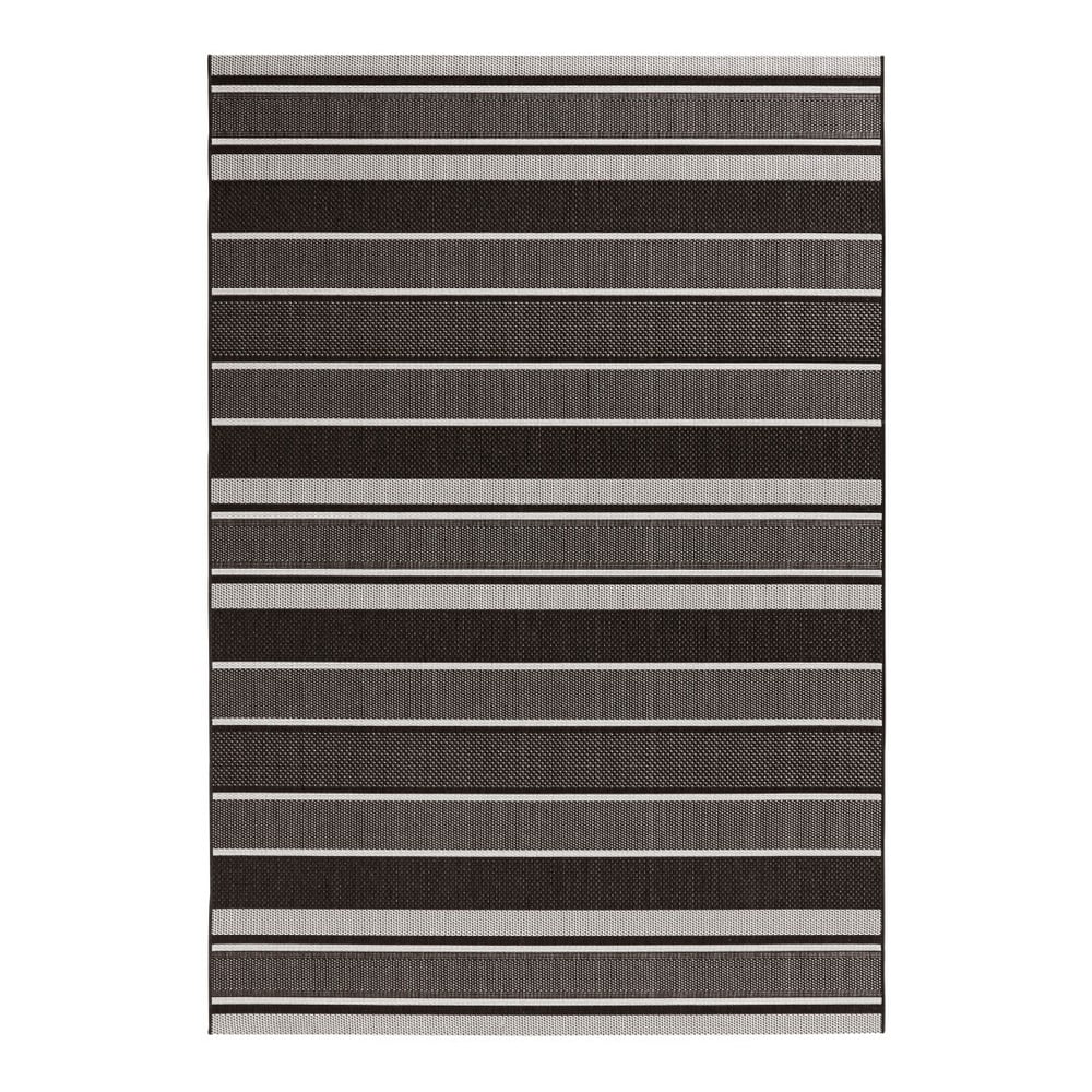 E-shop Čierny vonkajší koberec NORTHRUGS Strap, 120 x 170 cm