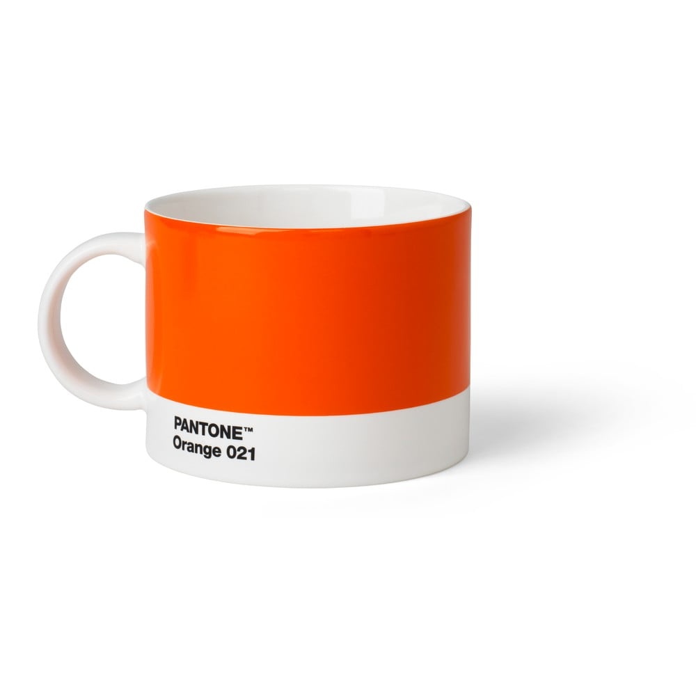 E-shop Oranžový hrnček na čaj Pantone, 475 ml