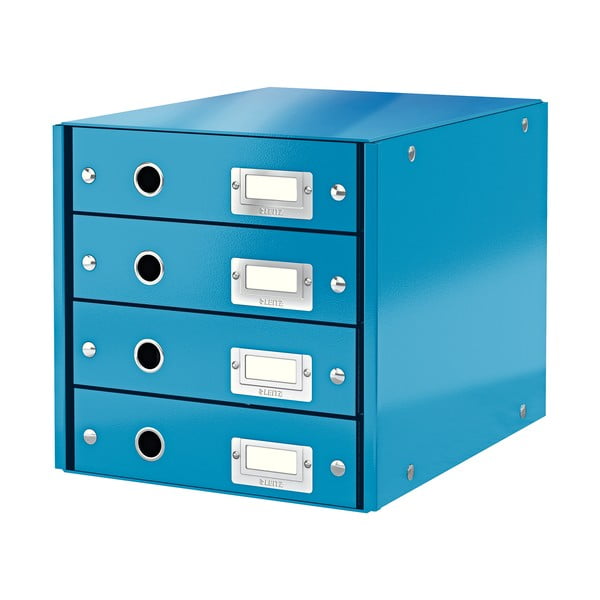 Modrá škatuľa s 4 zásuvkami Leitz Office, dĺžka 36 cm
