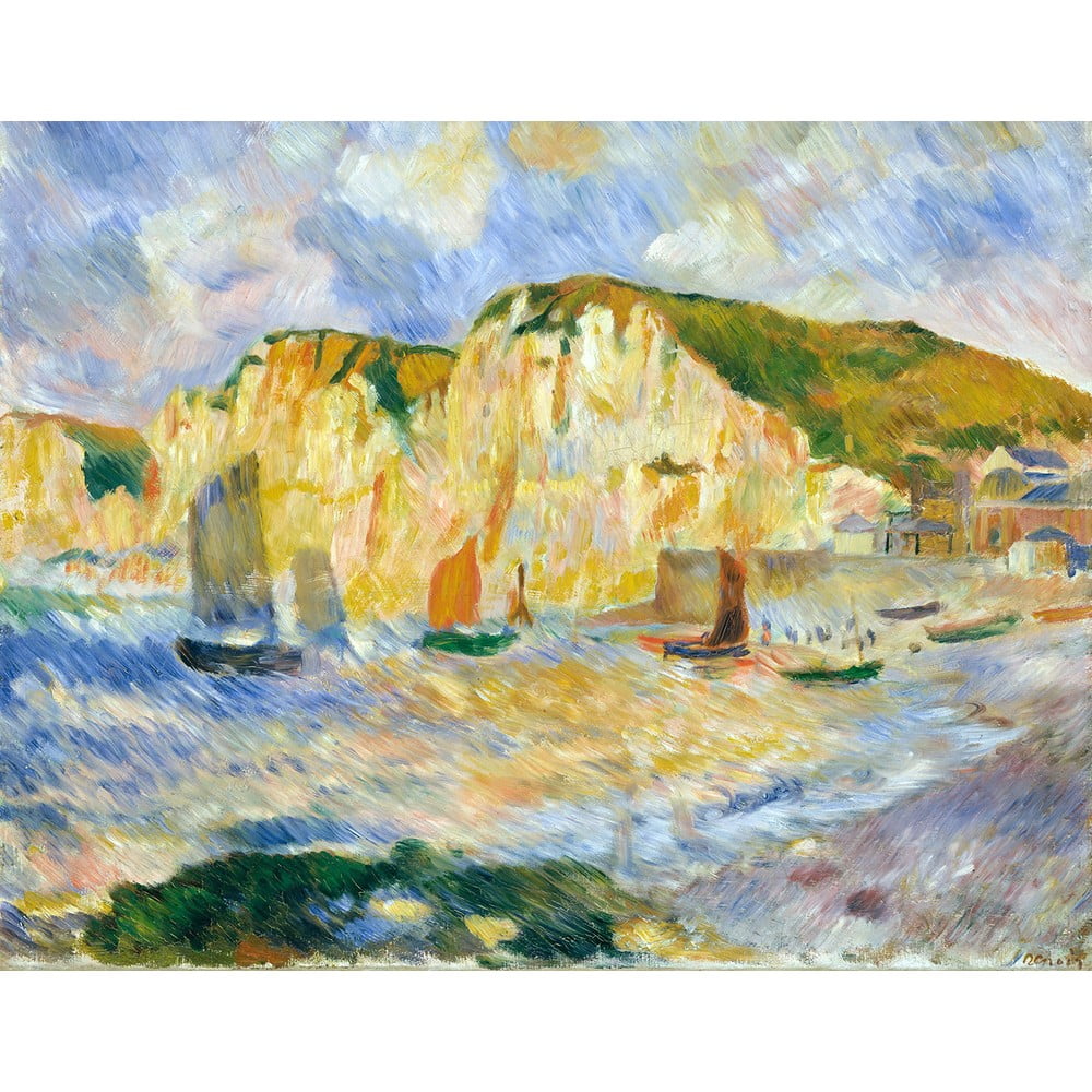 E-shop Reprodukcia obrazu Auguste Renoir - Sea and Cliffs, 90 x 70 cm