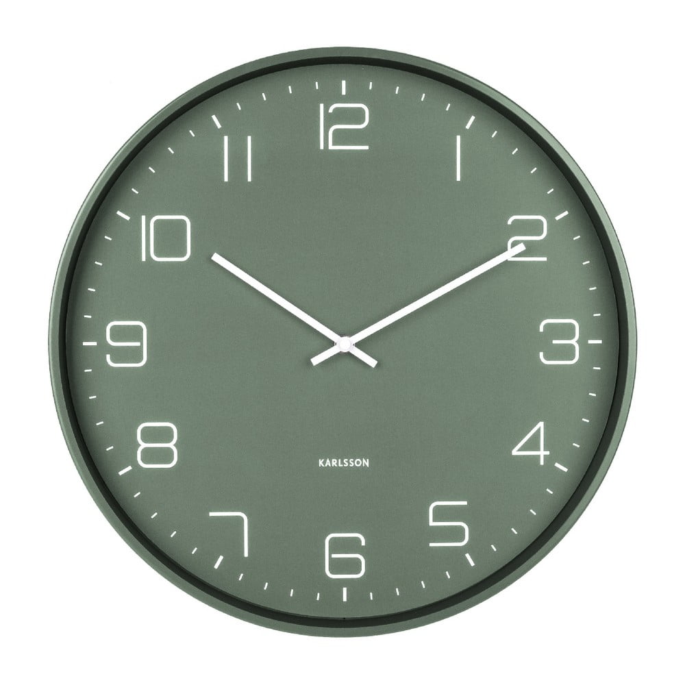E-shop Zelené nástenné hodiny Karlsson Lofty, ø 40 cm