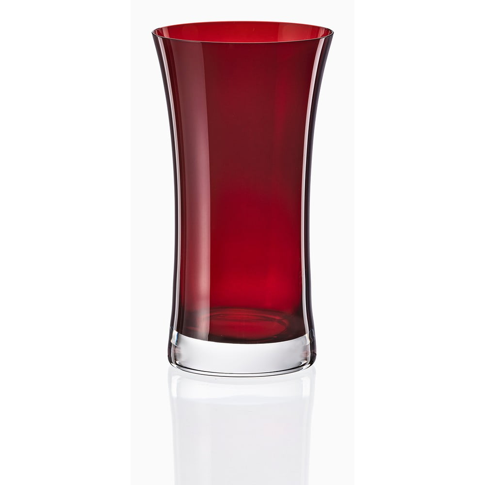 E-shop Súprava 6 červených valcových pohárov Crystalex Extravagance, 380 ml
