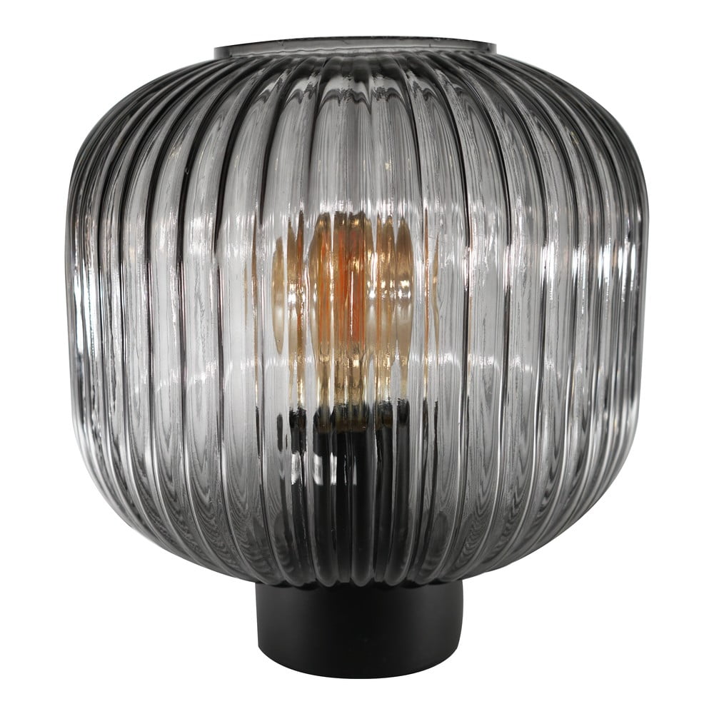 E-shop Čierna stolová lampa SULION Garbo, výška 23,5 cm