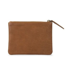 Hnedá kožená peňaženka na zips O My Bag Scottie