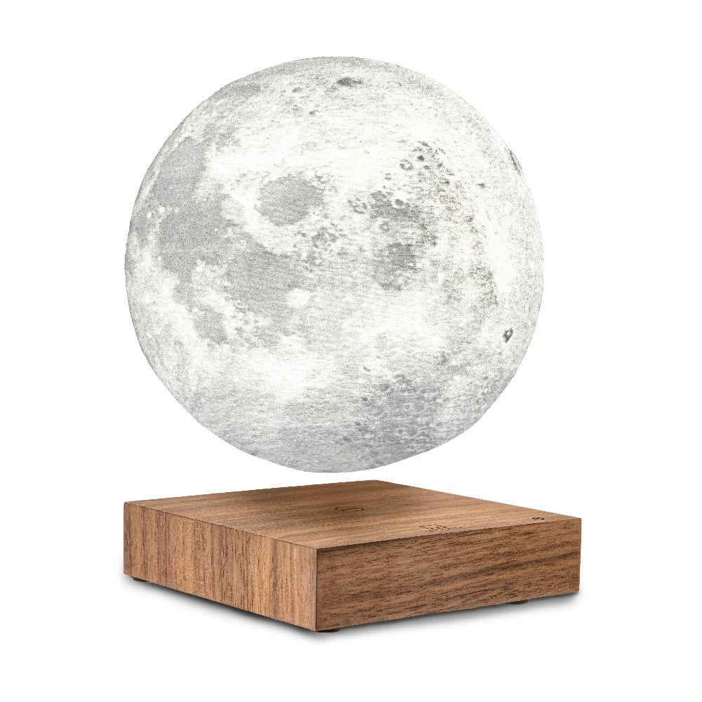 Stolová levitujúca lampa v tvare mesiaca Gingko Moon Walnut