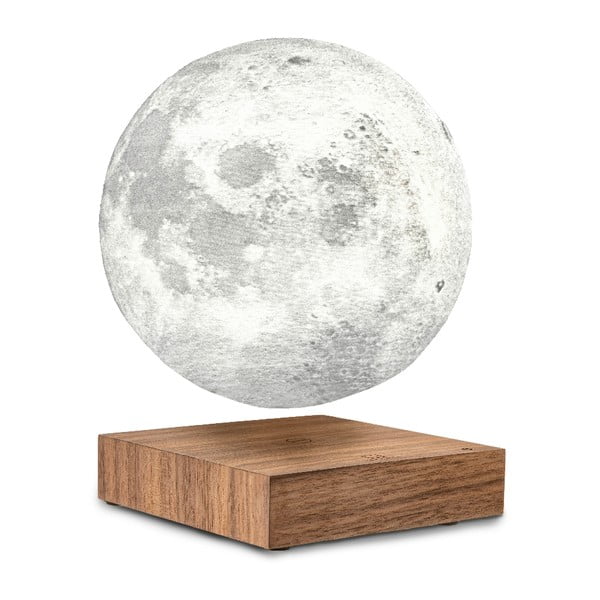 Stolová levitujúca lampa v tvare mesiaca Gingko Moon Walnut