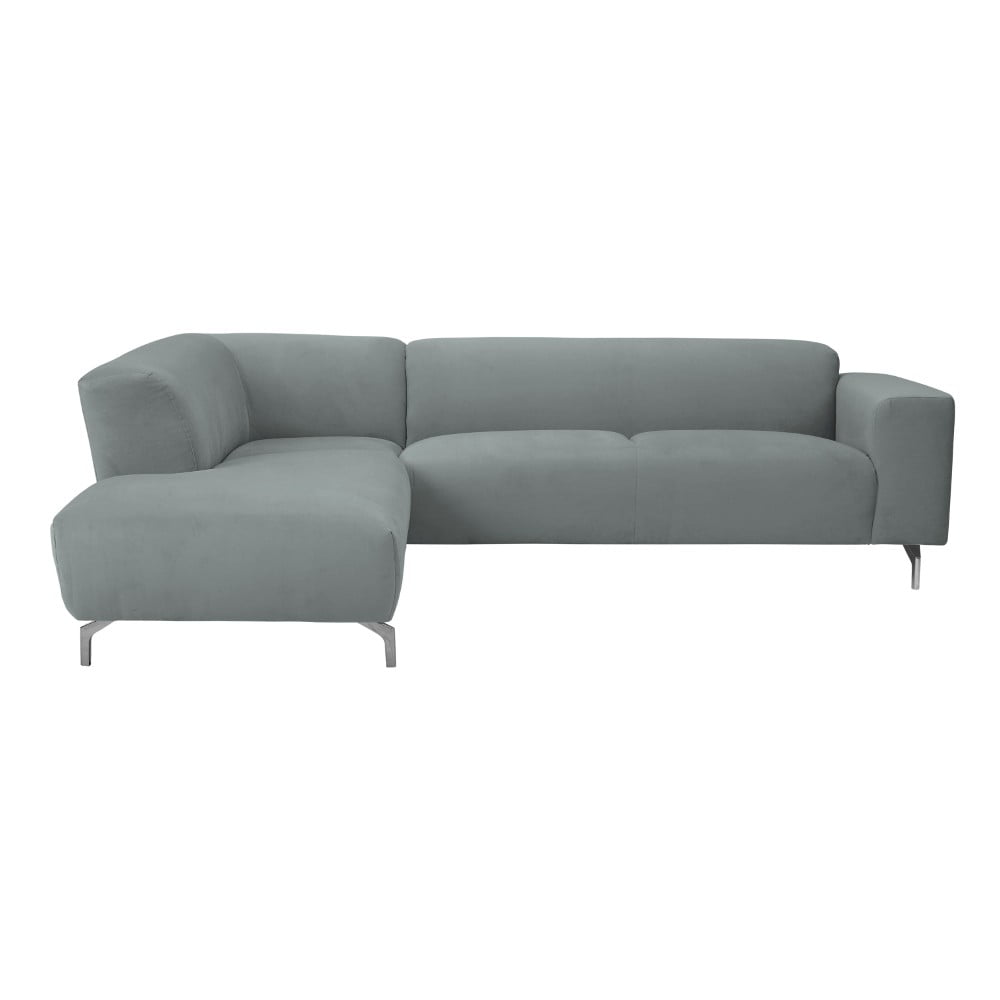 Sivá rohová pohovka Windsor & Co Sofas Orion, ľavý roh