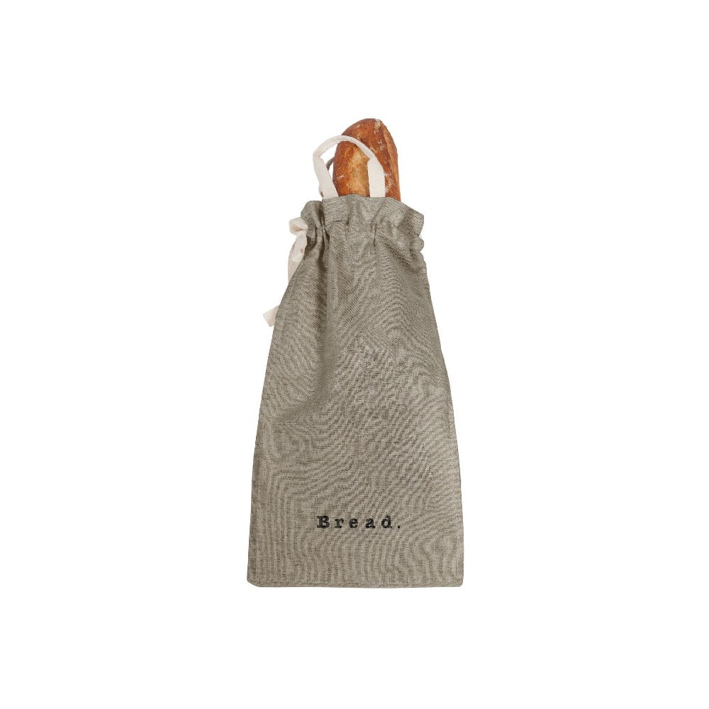 E-shop Látkový vak na chlieb s prímesou ľanu Really Nice Things Bag Grey, výška 42 cm