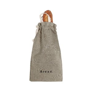 Látkový vak na chlieb Linen Bag Grey, výška 42 cm