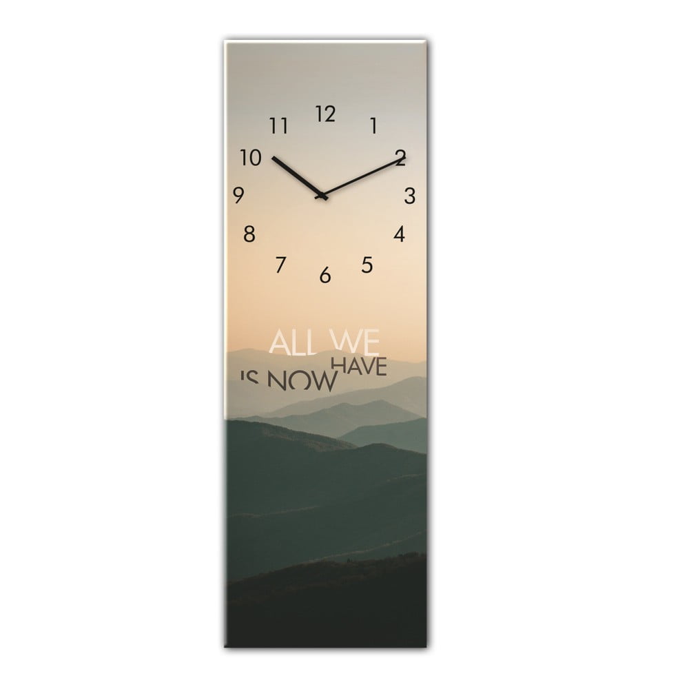 E-shop Nástenné hodiny Styler Glassclock Mountains, 20 × 60 cm