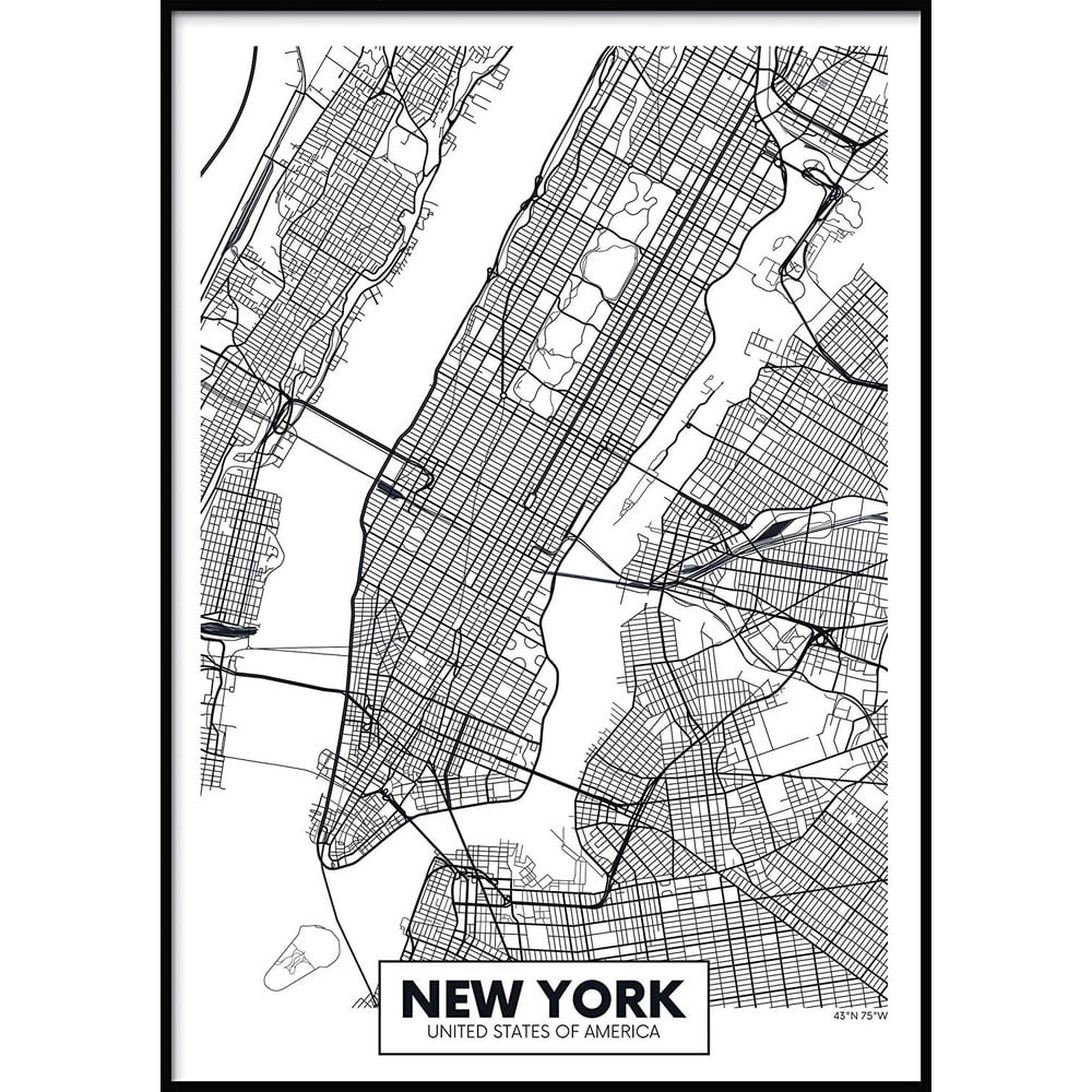 Obrázok Nástenný obraz MAP/NewYork, 70 x 100 cm