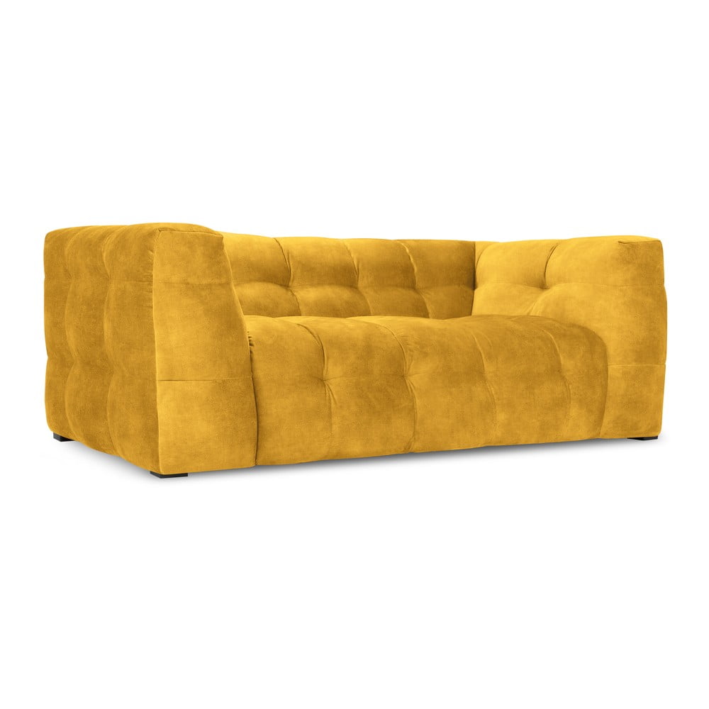 E-shop Žltá zamatová pohovka Windsor & Co Sofas Vesta, 208 cm