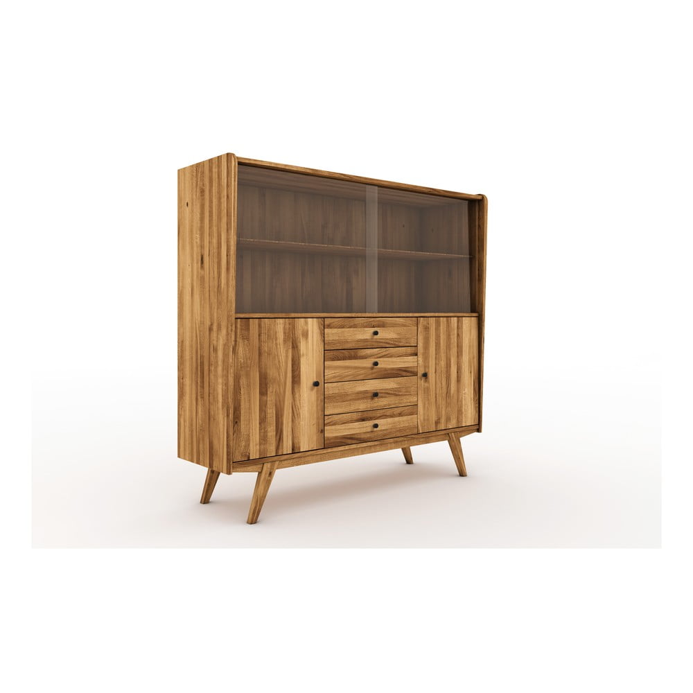 E-shop Vitrína z dubového dreva 160x154 cm Retro - The Beds