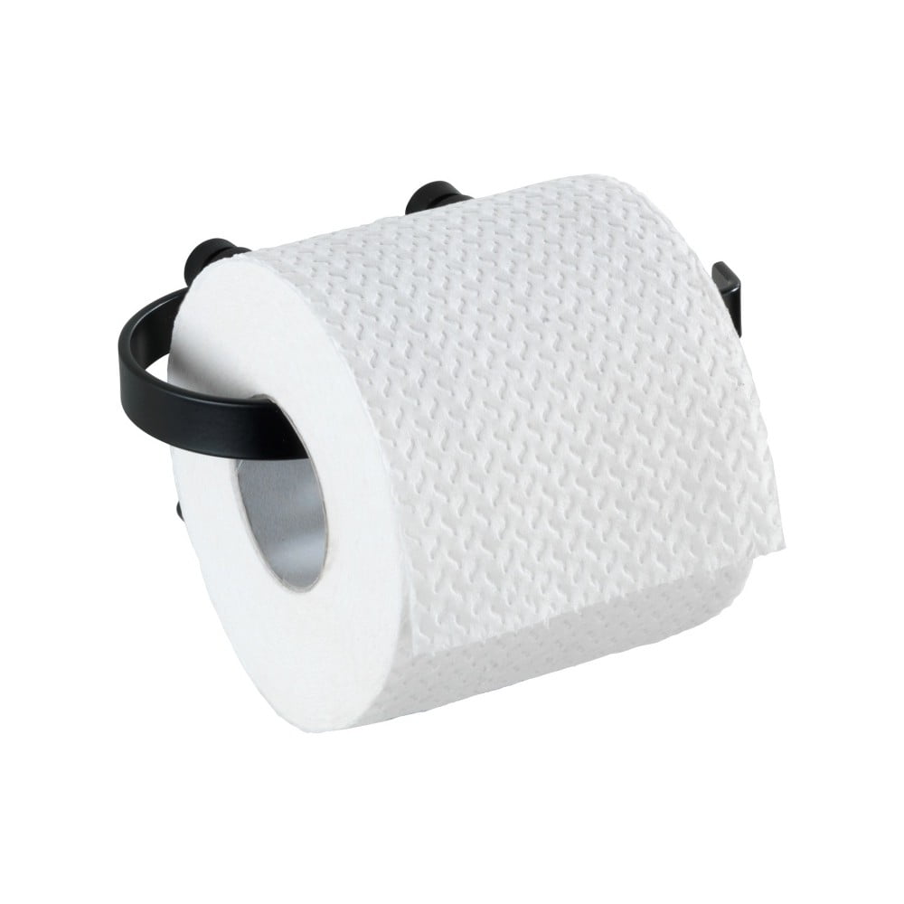 E-shop Čierny nástenný držiak na toaletný papier Wenko Classic Plus
