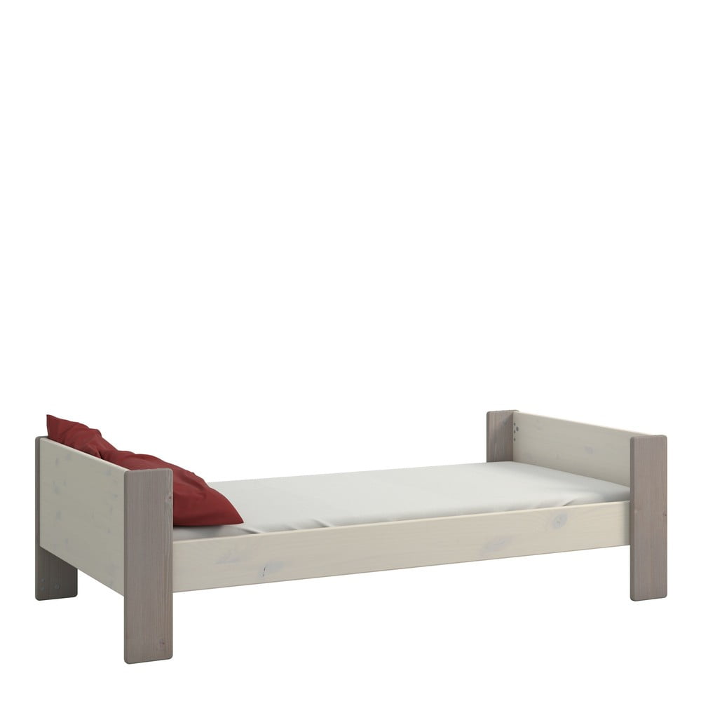 E-shop Bielo-sivá detská posteľ z borovicového dreva 90x200 cm Steens for Kids - Tvilum