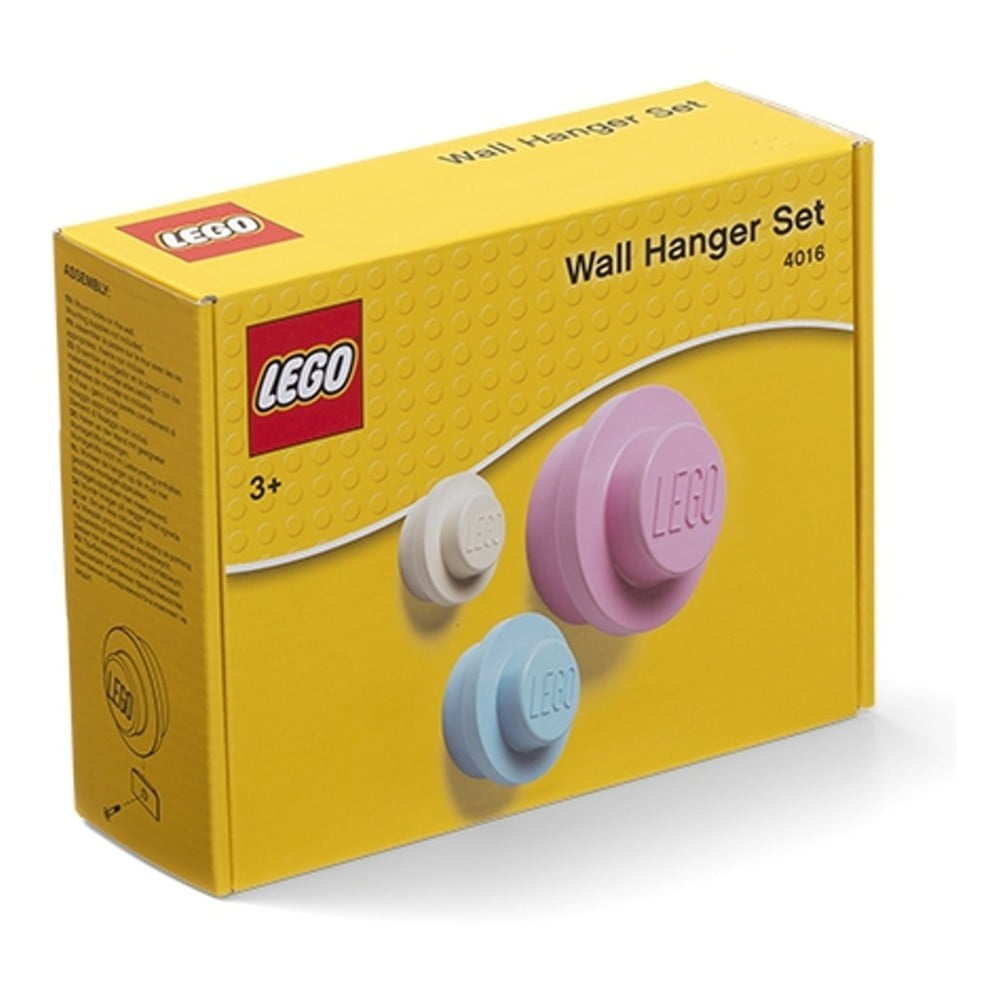 Obrázok Sada 3 vešiakov na stenu LEGO® Pastel