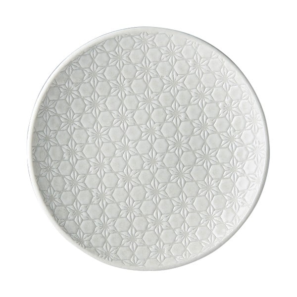 Biely keramický tanier Mij Star, ø 20 cm