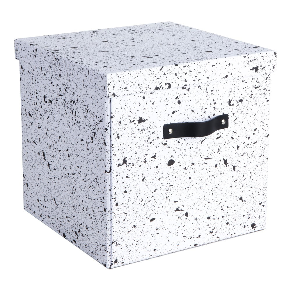 E-shop Čierno-biela úložná škatuľa Bigso Box of Sweden Logan